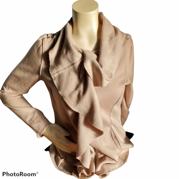 Blank Noir BNCI Zip up Ruffled sweatshirt Jacket sz S - Picture 1 of 9